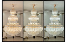 Load image into Gallery viewer, Luxury Crystal Empire Chandelier – Multi-Tier Statement Light
