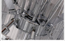 Load image into Gallery viewer, Luxury Italian Silver 3 Layer Cascading Aluminum Tassel Chandelier Light