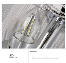 Load image into Gallery viewer, Luxury Italian Silver 3 Layer Cascading Aluminum Tassel Chandelier Light