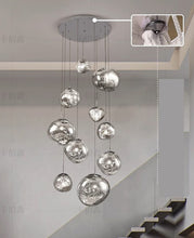 Load image into Gallery viewer, Modern Lava Melt Multi Light Staircase LED Chandeliers