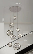 Load image into Gallery viewer, Modern Lava Melt Multi Light Staircase LED Chandeliers
