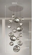 Load image into Gallery viewer, Modern Lava Melt Multi Light Staircase LED Chandeliers