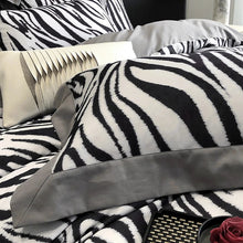 Load image into Gallery viewer, Nora Luxury Zebra Print Bedding Set – Bold Animal Print Duvet Cover Set