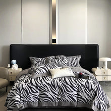 Load image into Gallery viewer, Nora Luxury Zebra Print Bedding Set – Bold Animal Print Duvet Cover Set