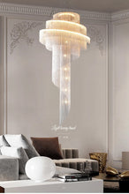 Load image into Gallery viewer, Modern Italian Silver Tassel Chandeliers Ceiling Light