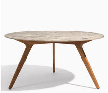 Load image into Gallery viewer, Solana Marble & Oak Dining Table – Exclusive Luxury Dining by Getz Interiors