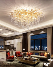 Load image into Gallery viewer, Nora Luxury Golden Branch Water Drop Crystal Chandelier