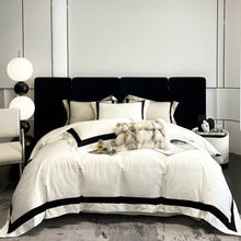 Load image into Gallery viewer, Modern Hotel Style 100S Lyocell Cotton Soft Silky Jacquard Patchwork 4pcs Bedding Set