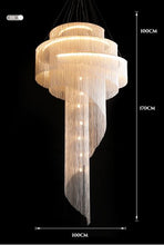 Load image into Gallery viewer, Modern Italian Silver Tassel Chandeliers Ceiling Light