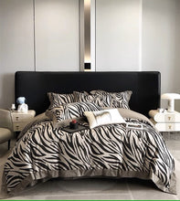 Load image into Gallery viewer, Nora Luxury Zebra Print Bedding Set – Bold Animal Print Duvet Cover Set