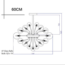 Load image into Gallery viewer, Modern Fixture Glass Ball Hanging LED Chandelier Light