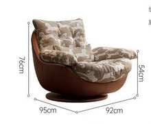 Load image into Gallery viewer, Cavallo Carousel Rotating Lounge Chair & Ottoman by Getz Interiors | Luxury Accent Seating Set