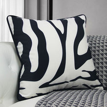 Load image into Gallery viewer, Modern Black and white zebra print cushion