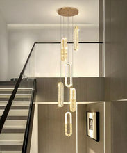 Load image into Gallery viewer, Modern Crystal Cluster Pendant LED Chandelier