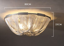 Load image into Gallery viewer, Luxury Cascade Chain Flush Mount Chandelier