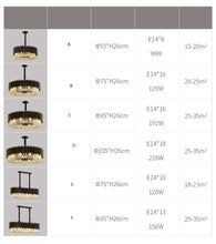Load image into Gallery viewer, Modern Elegant Black & Crystal Luxury Chandelier