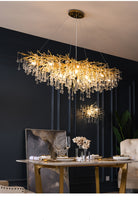 Load image into Gallery viewer, Nora Luxury Golden Branch Water Drop Crystal Chandelier
