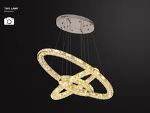 Load image into Gallery viewer, Modern Parisian 3 Ring LED crystal ceiling light