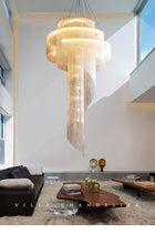 Load image into Gallery viewer, Modern Italian Silver Tassel Chandeliers Ceiling Light