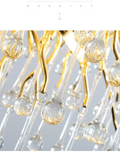 Load image into Gallery viewer, Nora Luxury Golden Branch Water Drop Crystal Chandelier