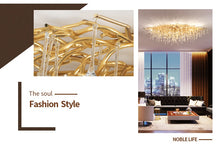 Load image into Gallery viewer, Nora Luxury Golden Branch Water Drop Crystal Chandelier