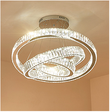 Load image into Gallery viewer, Aonani LED Crystal Ceiling Light