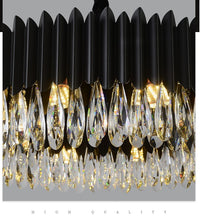 Load image into Gallery viewer, Modern Elegant Black & Crystal Luxury Chandelier