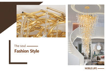 Load image into Gallery viewer, Nora Grand Waterfall Branch Crystal Chandelier – Luxury Staircase Lighting