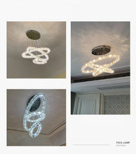 Load image into Gallery viewer, Modern Parisian 3 Ring LED crystal ceiling light