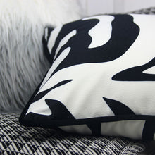 Load image into Gallery viewer, Modern Black and white zebra print cushion