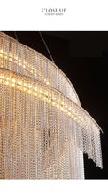 Load image into Gallery viewer, Modern Italian Silver Tassel Chandeliers Ceiling Light