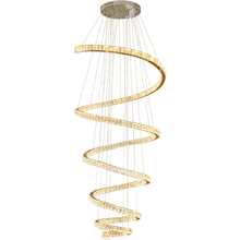 Load image into Gallery viewer, Luxury Spiral LED Crystal Chandelier – Modern Statement Lighting