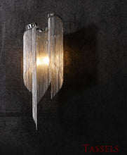 Load image into Gallery viewer, Modern Luxury Italian Tassel Crystal Elegant LED Wall Light Style B