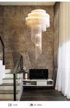 Load image into Gallery viewer, Modern Italian Silver Tassel Chandeliers Ceiling Light