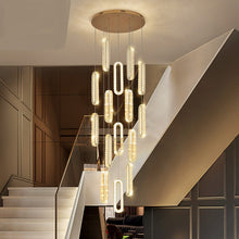 Load image into Gallery viewer, Modern Crystal Cluster Pendant LED Chandelier