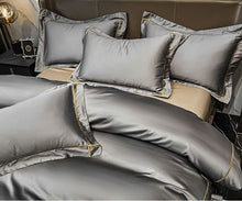 Load image into Gallery viewer, Modern 180 Count 100% Pure Cotton 4 Piece Set in Classic Grey