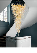 Load image into Gallery viewer, Nora Grand Waterfall Branch Crystal Chandelier – Luxury Staircase Lighting