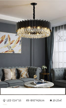 Load image into Gallery viewer, Modern Elegant Black & Crystal Luxury Chandelier