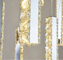 Load image into Gallery viewer, Ziva Luxury Crystal Long Chandelier Mirror Stainless Steel Staircase Light