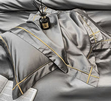 Load image into Gallery viewer, Modern 180 Count 100% Pure Cotton 4 Piece Set in Classic Grey