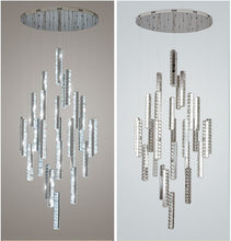 Load image into Gallery viewer, Ziva Luxury Crystal Long Chandelier Mirror Stainless Steel Staircase Light