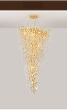 Load image into Gallery viewer, Nora Grand Waterfall Branch Crystal Chandelier – Luxury Staircase Lighting