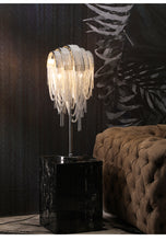 Load image into Gallery viewer, Luxury Italian Silver Tassel Bedside Table Lamp
