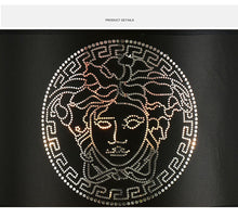 Load image into Gallery viewer, Luxury Black & Gold Table Lamp – Regal Crystal Standing Light