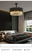 Load image into Gallery viewer, Modern Elegant Black & Crystal Luxury Chandelier