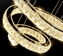 Load image into Gallery viewer, Luxury Spiral LED Crystal Chandelier – Modern Statement Lighting
