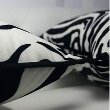 Load image into Gallery viewer, Modern Black and white zebra print cushion