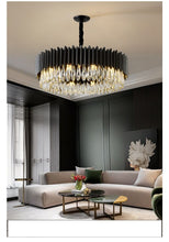 Load image into Gallery viewer, Modern Elegant Black & Crystal Luxury Chandelier