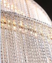 Load image into Gallery viewer, Modern Italian Silver Tassel Chandeliers Ceiling Light