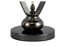 Load image into Gallery viewer, Luxury Black & Gold Table Lamp – Regal Crystal Standing Light